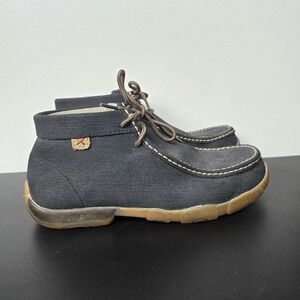 Twisted X Boots Mens Size 9.5 Grey Chukka Driving Moc Comfort Casual Shoes